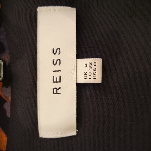 REISS | Esmerelda Navy and Orange Double Breasted Mini Dress - Size 0 - Picture 10 of 16